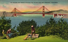 PC GOLF, CA, SAN FRANCISCO TO MARIN SHORE, Vintage Postcard (b45783)
