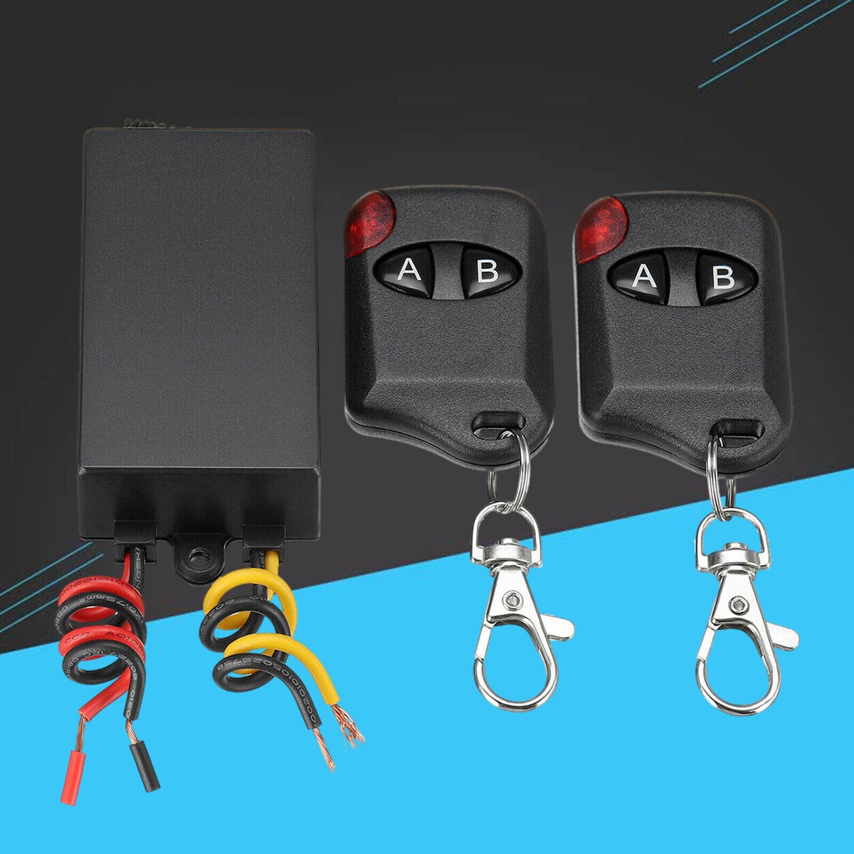 Trade Shop - Kit Ricevitore Relè 2 Telecomandi Universale Radiocomando 433mhz Cancelli Luci 85888887