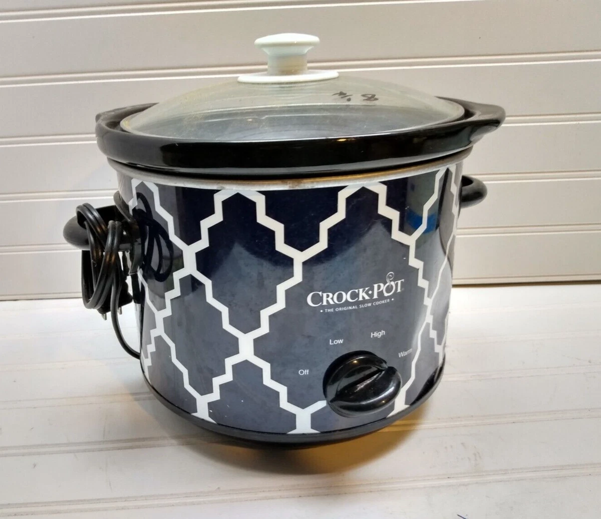 Rival Crock-Pot 3-Quart Round Slow Cooker, Buffet Server Blue