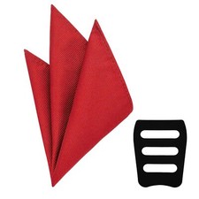 Mens Handkerchiefs Solid Pocket Squares Polyester Silk Hankies with Pocket Sq...