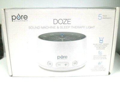 Pure Enrichment Doze Sound Machine & Sleep Therapy Light New