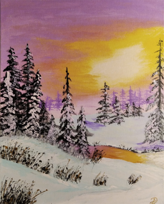 Acrylic landscape painting 