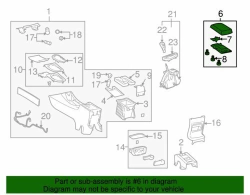 Reposabrazos genuino GM 2006-2016 Chevrolet Impala Limited Impala titanio 15779836 Foto 2 de 2
