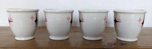 Jackson China Falls Creek Mod Star Starburst Cups Pink Black White Vintage MCM - Picture 5 of 7