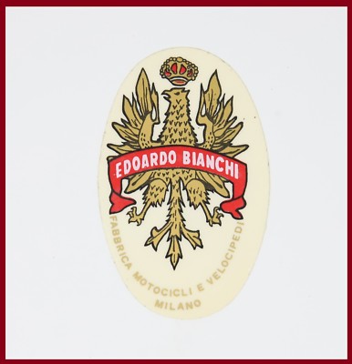 NOS BIANCHI ORIGINAL HEAD TUBE DECAL BADGE 70S 80S