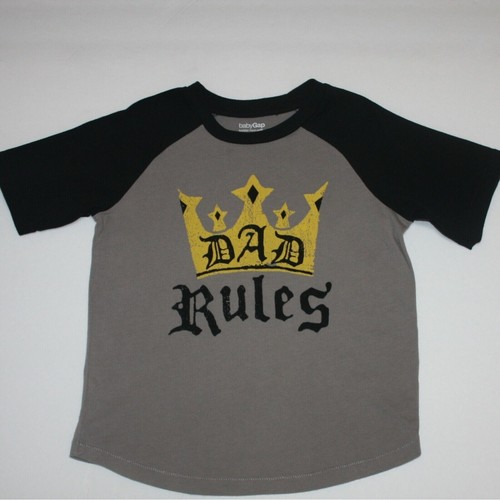 Gap Kids Boy's Dad Rules Graphic Tee Top Shirt size 5