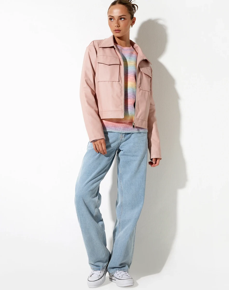 MOTEL ROCKS Natara Jacket in PU Soft Pink MR39 eBay