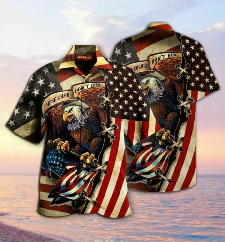 American Patriotic Eagl Hawaiian Shirt 