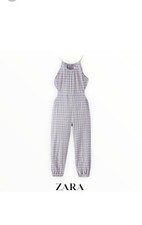 ZARA Kids Lilac I GINGHAM JUMPSUITS size 10