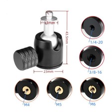 Tripod M5 Swivel Head Thread Aluminum for Degree Mount Camera Universal 360 DSLR