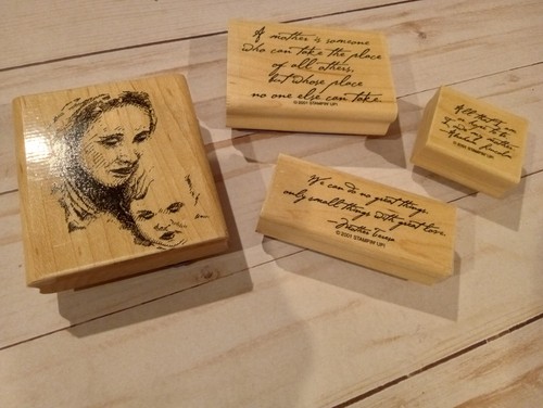 2001 Stampin' Up Wood Block Rubber Stamps Mother Mother's Day