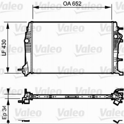 Radiator, engine cooling Valeo 735181 for Renault Scénic III