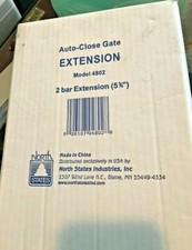 North States 2 Bar Extension For Auto Close Baby Gate White Model 4802 NIB
