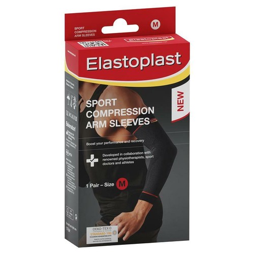 2 pares de mangas de brazo deportivas de compresión elastoplast talla M - Imagen 2 de 7