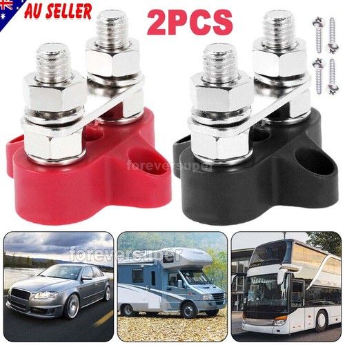 12-24V M8 Bus Bar Terminal Block Studs RV Battery Distribution Connector Power