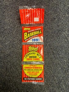1991 Topps Major League Baseball The Real One! Sealed Pack of 45 Picture Cards 