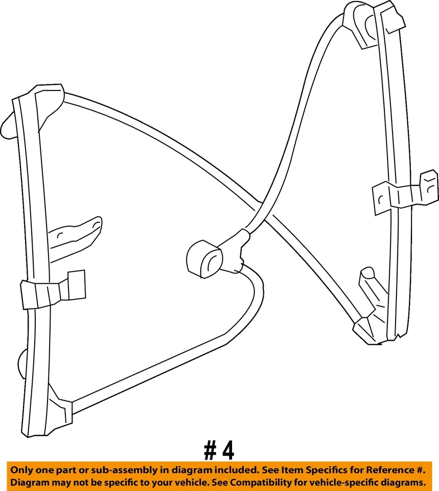 Used Rear Back Glass Window Regulator fits: 2006 Toyota 4 runner Rear Grade A Foto 4 de 4