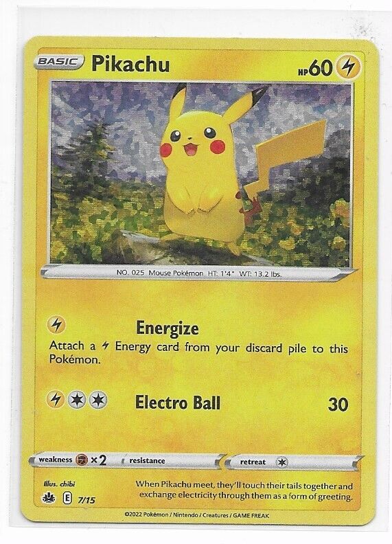 Pikachu McDonalds Happy Meal Holo Foil Promo 2022 Pokemon TCG Card 7/15 🔥