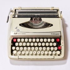 Máquina de escribir vintage retro SMITH CORONA Calypso con estuche beige crema