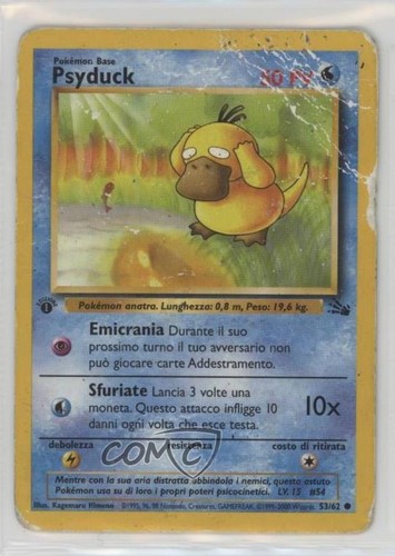 Psyduck Italian 1st Ed. Pokemon Fossil #53 1999