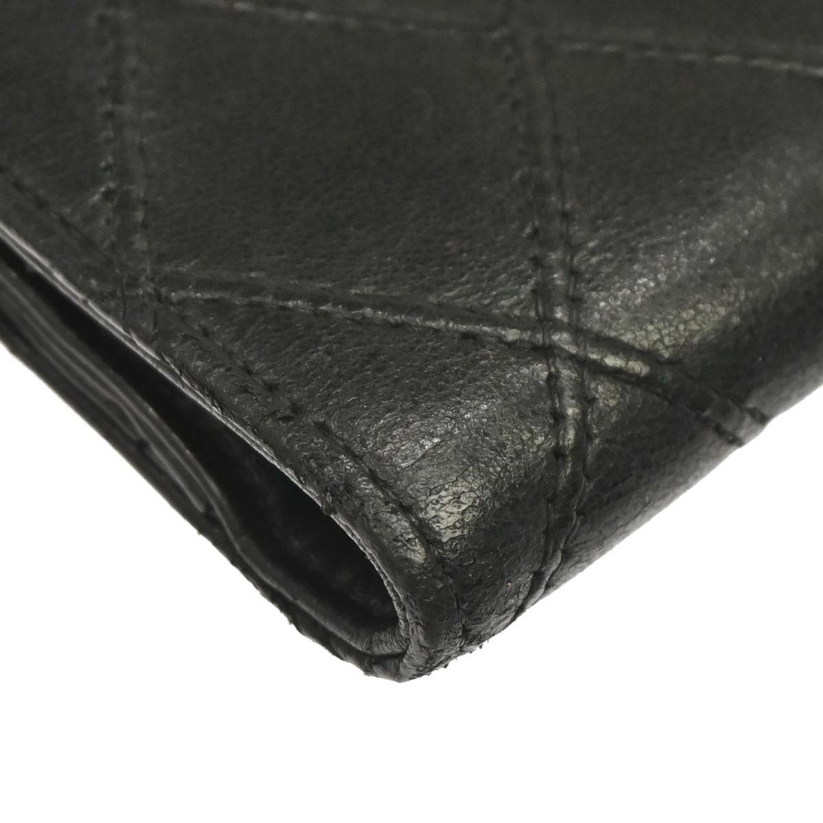 Chanel Envelope Gusset Chevron Lambskin Black Leather Wallets Accessory — image 6