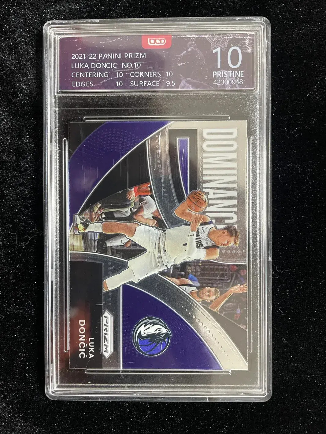 Luka Doncic 2021-22 Prizm Dominance #10 OCD 10 Pristine Mavericks VB16