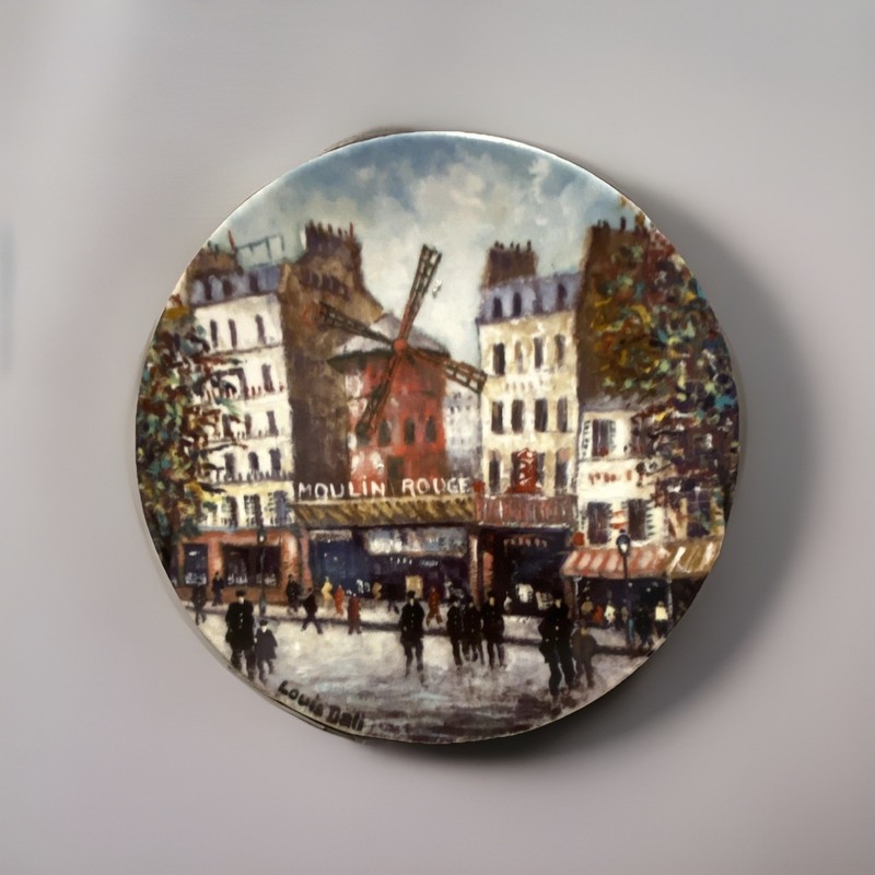 D'Arceau Limoges Porcelain Collector Plate Moulin Rouge Paris Limited Edition