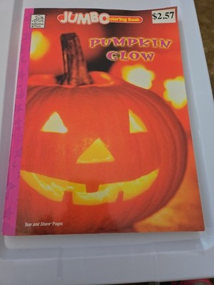 Vintage 2006 Pumpkin Glow Jumbo Coloring Book Dalmatian Press Halloween