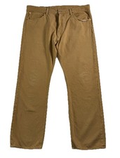 Levis 501 Button Fly Jeans Men 38x30 Straight Leg Tan Brown Blank Tab