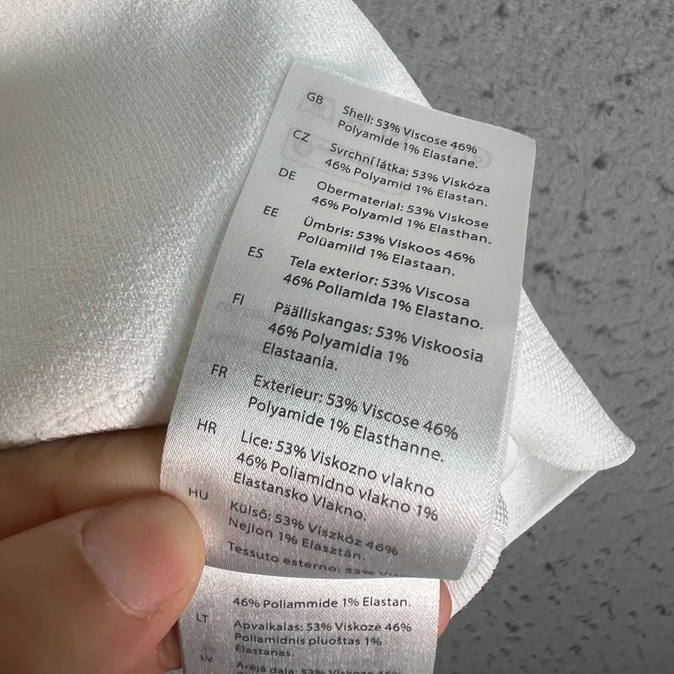 COS White Sleeveless High Neck Top Womens Size Small Viscose & Polyamide - Image 4 of 4