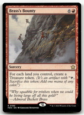 Brass's Bounty #190 (MP) Foundations FDN Magic MTG