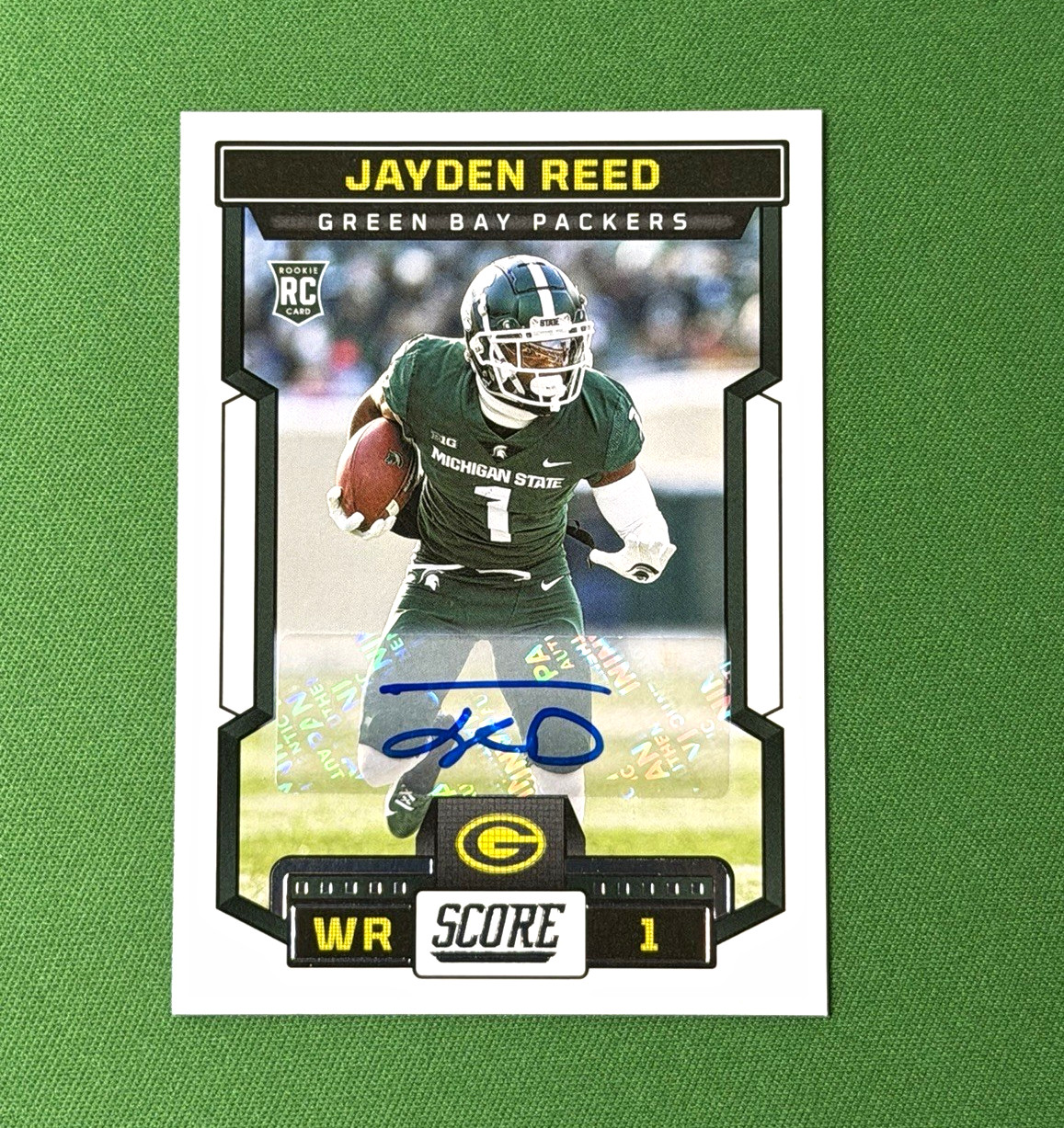 2023 Panini Score Rookies Jayden Reed RC Auto Signatures #363 Packers