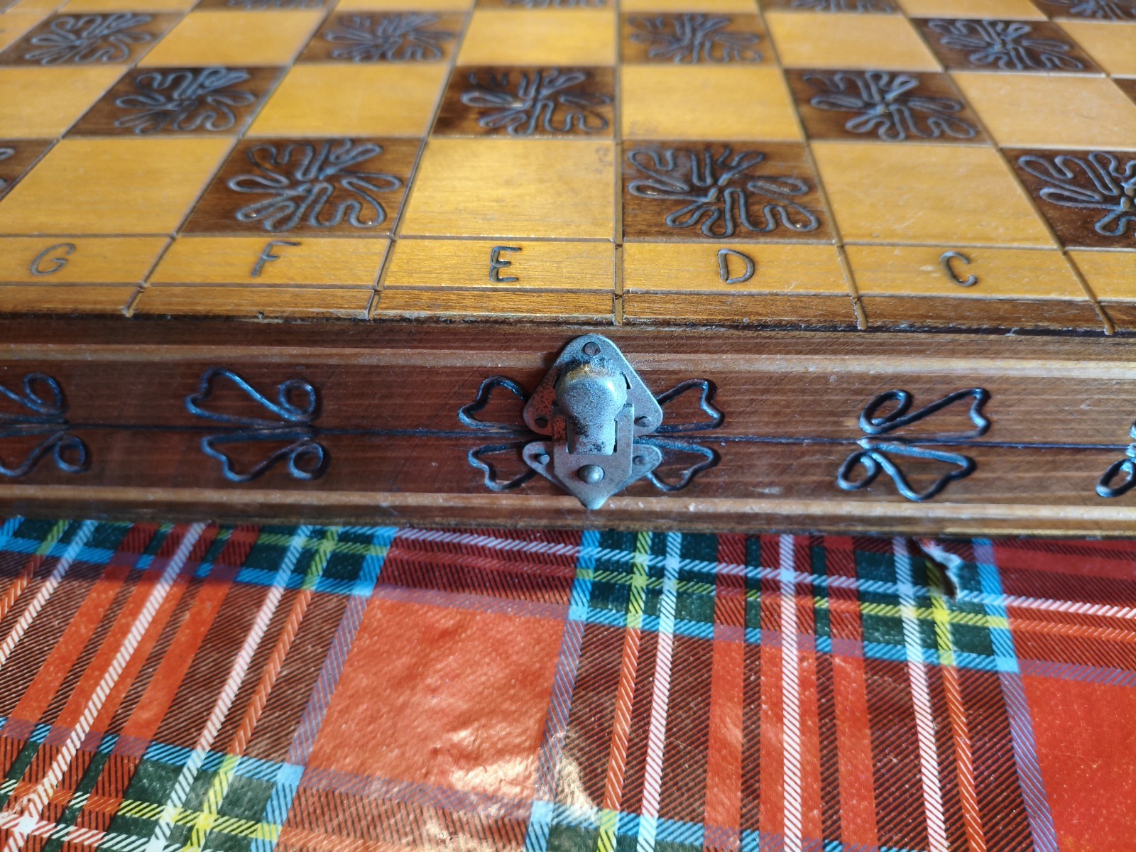 scacchiera pieghevole in legno