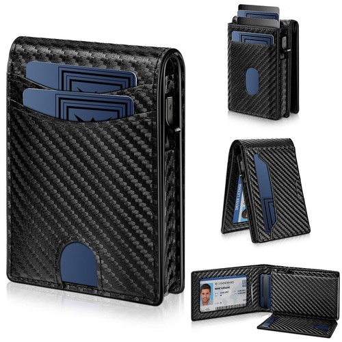 Wallet for Man Work, Pop-Up Magnetic Card Holder and RFID Blocking Functional...