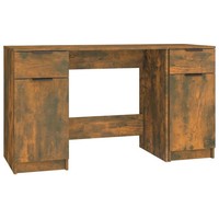 Schreibtisch Mit Beistellschrank RäUchereiche Holzwerkstoff