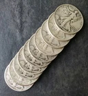 Lot of 10 50c Walking Liberty Silver Half Dollars