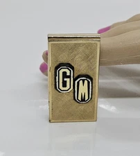 Vintage GM General Motors Gold Tone Money Clip 2"