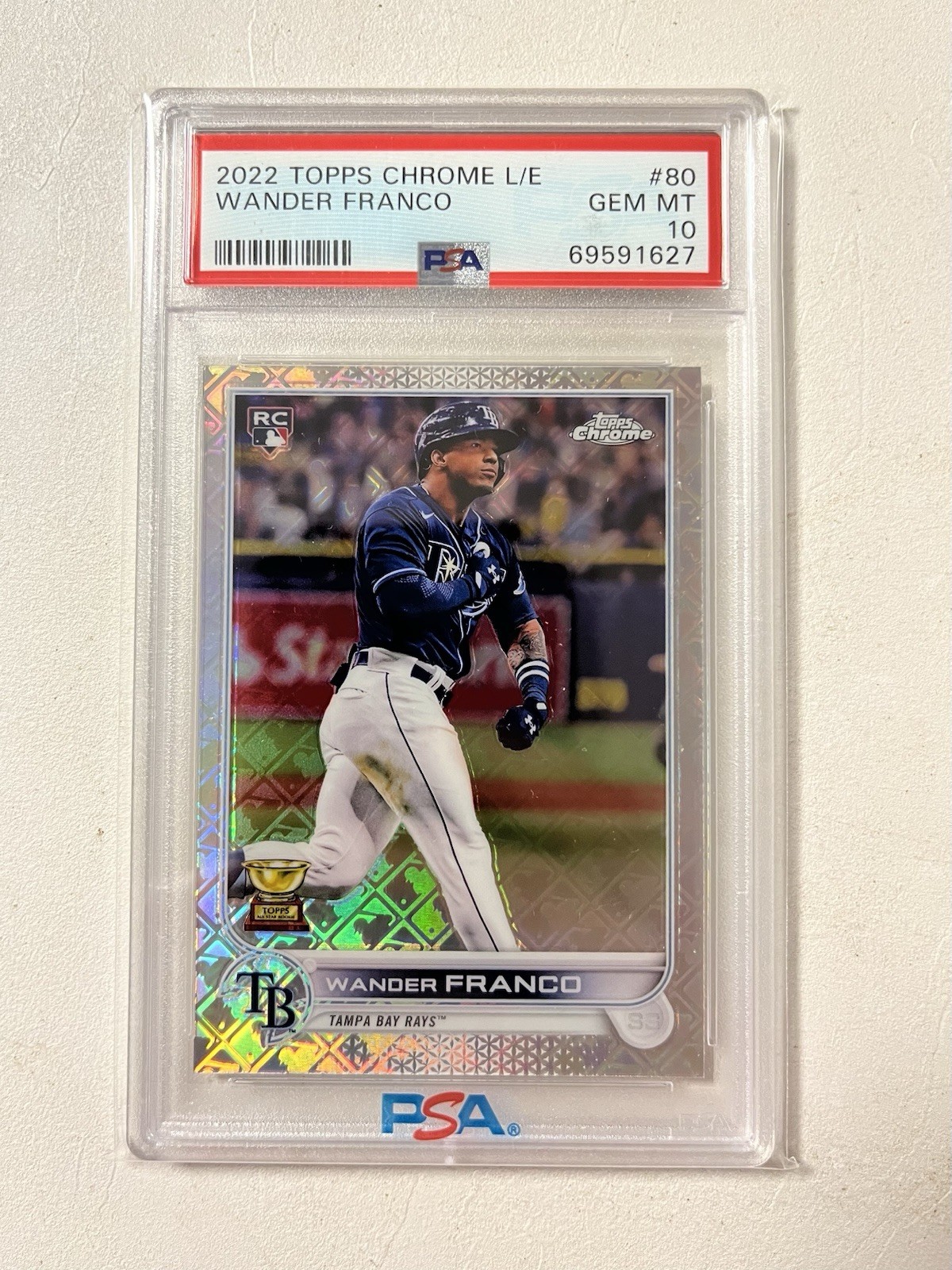 Wander Franco PSA 10 LogoFractor RC 2022 Topps Chrome Rookie Rays