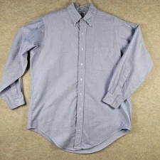 Brooks Brothers Makers Oxford Cloth OCBD Shirt Mens 15.5 /32 Blue Vtg Made USA