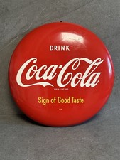 Seltenes Vintage Coca Cola Reklame Blechschild Good Taste Schild 60er Jahre #526
