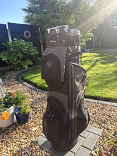 Wilson 14-Way Cart Golf Bag Black/Grey Polyester Divider, Strap & Handle