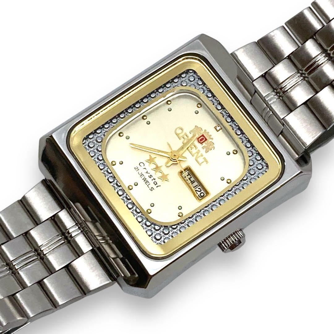 Rare ORIENT Crystal Automatic Rectangular Women's… - image 3