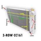 CC161 1965-1974 Cadillac DeVille All Aluminum KR Radiator 3 Row 28x17" Core