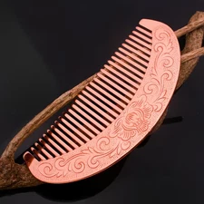 Pure copper handmade comb hair comb 4.13 inches long x 1.85 inches wide.