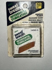 Vintage Mint Sweet Breath Interdental Stimulators 3 Packs Of 25 Total 75 New