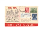 Australia 1947 Newcastle Set on FDC,cds ELIZABETH St Vic & MALVERN