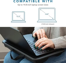 Lap Desk Table Tray Laptop Cushion Bed Pillow Cushioned Computer Support Black