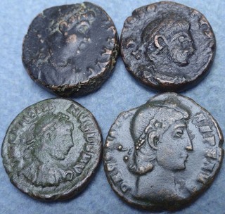 Lot of 4 Roman Bronze Coins
