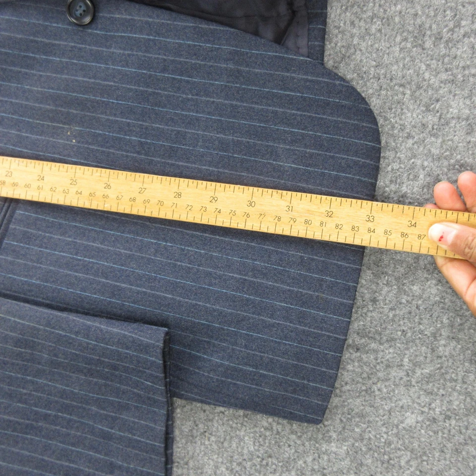 Blazer DE COLECCIÓN MANI por Giorgio Armani Para Hombre 41 Grande Gris Rayas Italia Años 90 Foto 4 de 4