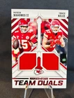 2025 Rookies and Stars Football Patrick Mahomes & Travis Kelce Team Duals Patch